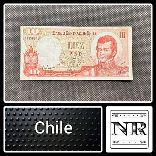 Chile - 10 Pesos - Año 1975 - P #150 - Barahona Molina