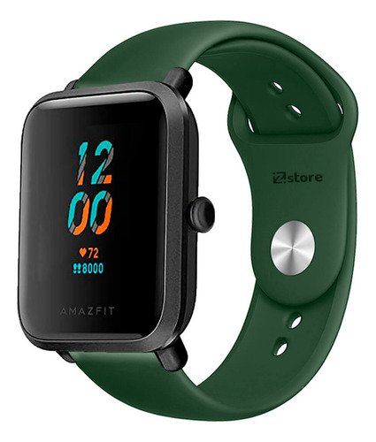 Correa Compatible Con Amazfit Bip Lite Verde Militar Broche