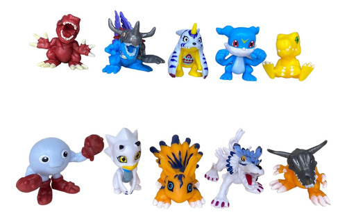 Figuritas X10 5 Cm - Digimon