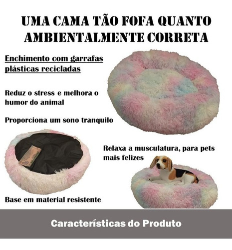 Cama Caminha Pet Cães Gato Nuvem Xg Tiedye Fofa Ecológica