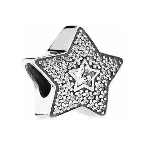 Charm Pulsera Plata 925/ Estilo/ Mod. Estrella