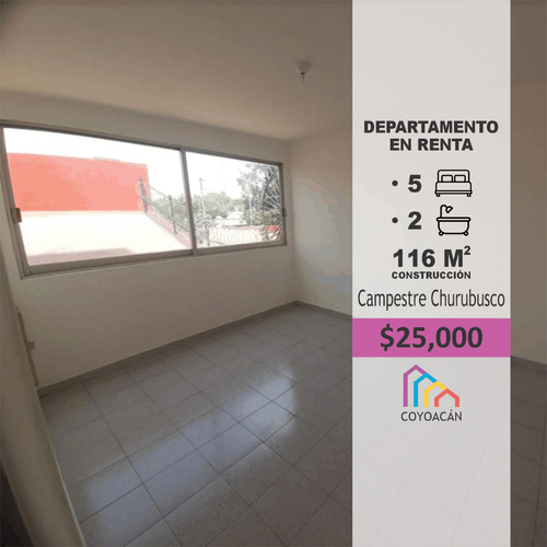 Departamento En Renta, Calzada De Tlalpan