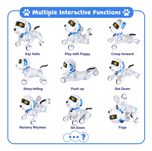 Robot Perro Interactivo Con Control Remoto Y 17 Funciones