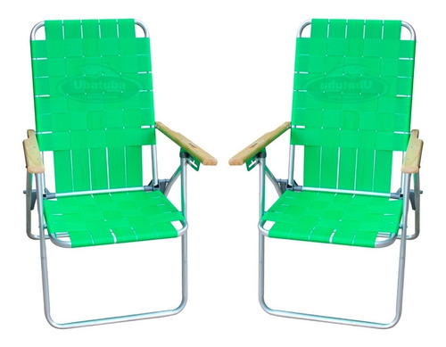 Sillon Alto Pleglable Playa 5 Posiciones Promo X2 Un. Envio