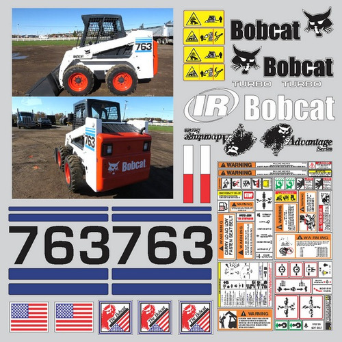 Calcomanías Para Bobcat 763 Con Preventivos Originales