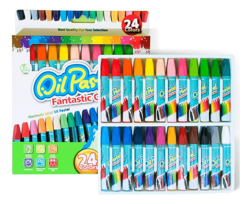 Crayones Acuarelables Lavables - Set 24 Colores