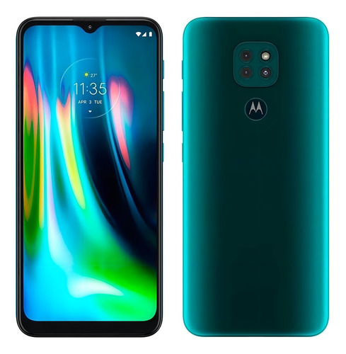 Moto G9 Play 64 GB verde-turquesa 4 GB RAM - Aceitável (Recondicionado)