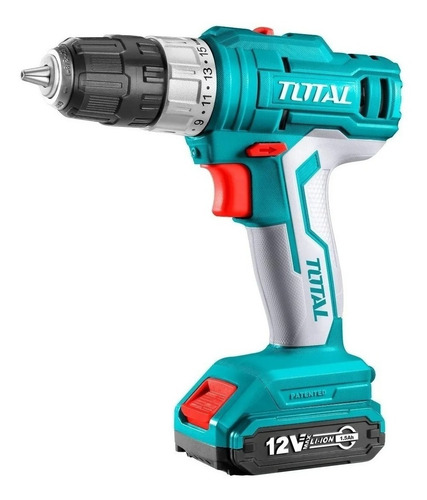 Imagen 3 de 6 de Taladro Atornillador Inalambrico 12v 2bat Total Tdli1222