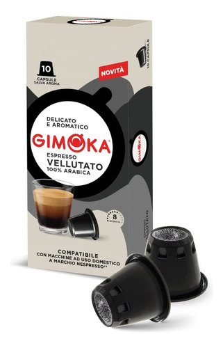 Cápsulas de Café Nespresso Gimoka Vellutato 10 cápsulas