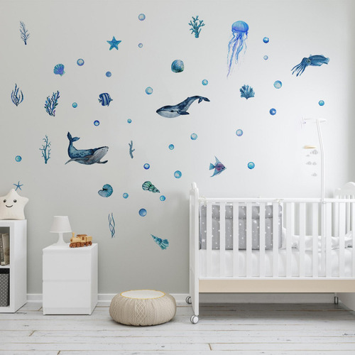 . Calcomanías De Pared Que Brillan En La Oscuridad Del Mar