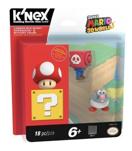 Set Kne'x Cannon Box Skipsqueak Súper Mario Tierra 3d A1401