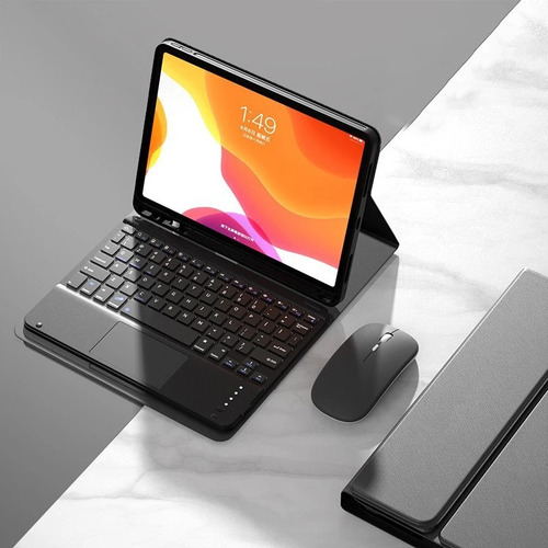 Capa Com Teclado Com Touchpad + Caneta+ Mouse P iPad Air 5