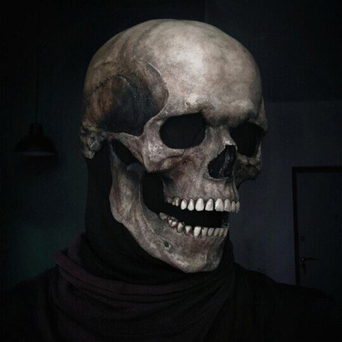 Máscara De Calavera De Cabeza Completa Con Mandíbula
