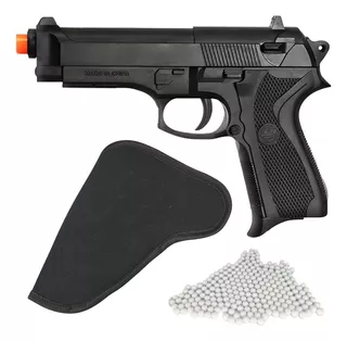 Pistola Airsoft Spring M92 1502 6mm Qgk+esf 0,12g+coldre