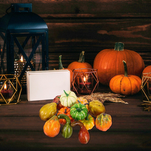12 Unidades De Calabazas Artificiales Artificiales Realistas