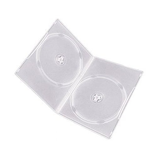 Maxtek 7mm Slim Clear Caja De Cd /dvd Doble, Paquete De 100