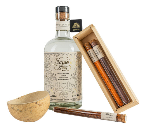 Kit Mezcal Liberemos Espadín + 3 Sales + Jícara | 750 Ml