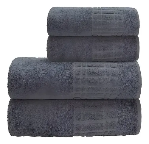 Jogo De Toalha Banho 4 peças 100 Algodão 400 gr/m Loft Camesa