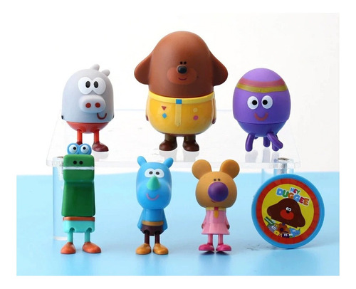 Kit 6 Bonecos Hey Duggee Desenho Infantil Miniatura Pvc