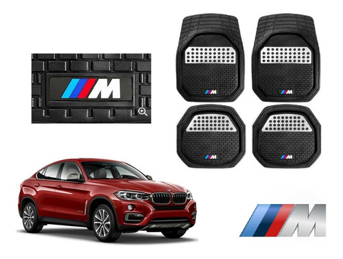 Tapetes 4pz Charola 3d Logo M-series Bmw X6 2015 A 2020