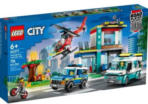 Kit Lego City Central De Vehículos De Emergencia 60371 3+ Cantidad de piezas 706