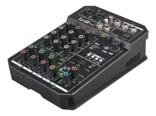 Imagen 2 de 4 de Mezclador Pro Dj 6 Canales + Bluetooth / Usb Interfaz Grabar