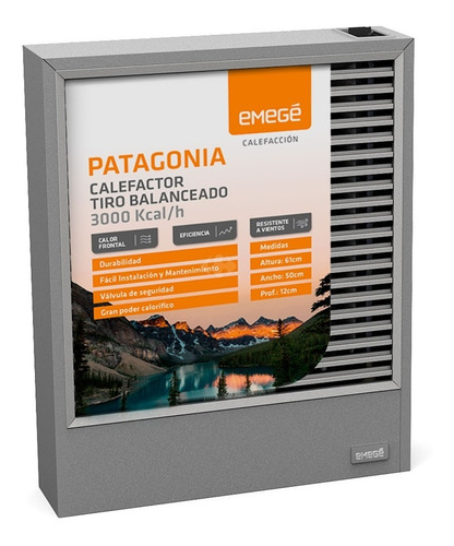 Calefactor Emege Patagonia Ce9030b 3000 Kcal Tiro Balanceado