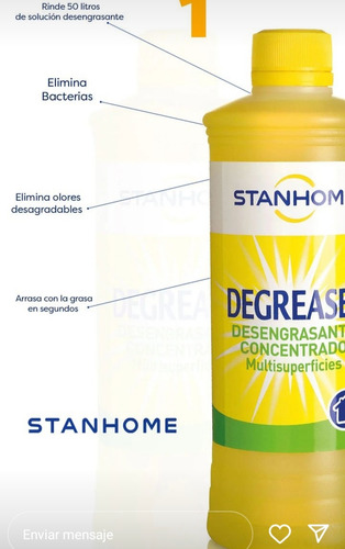 Desengrasante Concentrado Degreaser Stanhome 500ml Fragancia