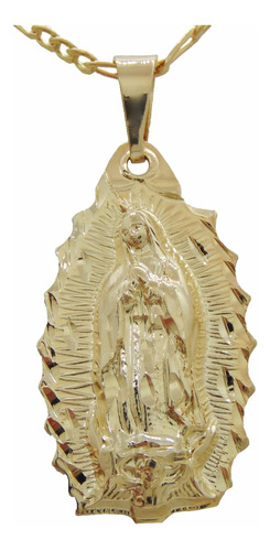 Medalla Bulto Virgen De Guadalupe Tumbaga