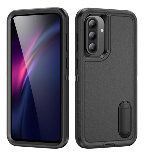 Funda De Teléfono 3 En 1 De Armadura Pesada Para Samsung Galaxy A26 A36 A56 5g, Marco De Soporte De Plástico Duro,