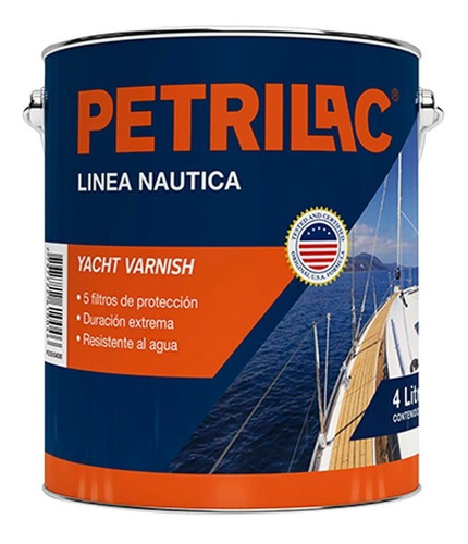Yacht Varnish Petrilac Proteccion Para Maderas Náutica 4 Lit