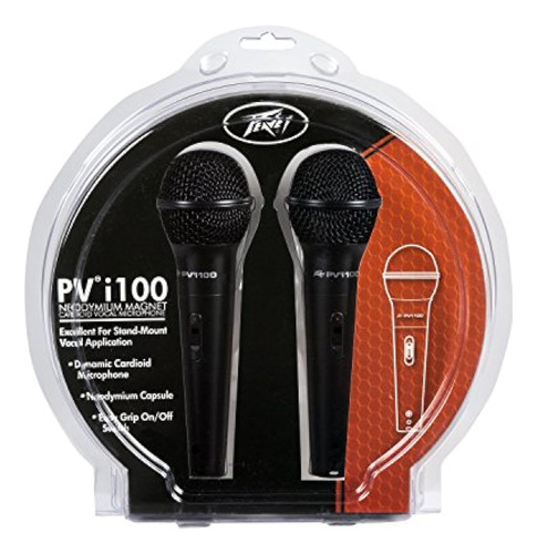 Peavey Pvi 100 - Paquete De 2 Microfonos Cardioide Dinamicos