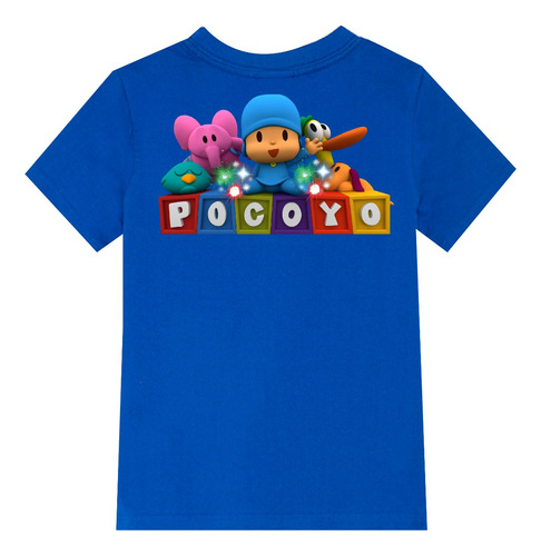 Polera Led Algodón 100% Pocoyo Niños