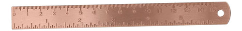 Regla De Cobre, Regla Recta Con Dos Escalas De 1,5mm De