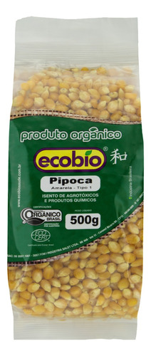 Milho para Pipoca Tipo 1 Orgânico Ecobio Pacote 500g