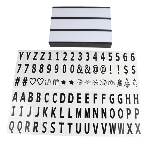 Caja De Luz De Cine Con Letras, Para Bricolaje, Con Luz Cáli