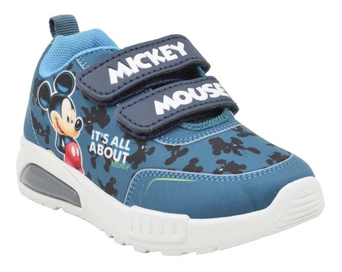 Zapatillas Mickey Footy Luces Led Botón On/off Funny Store