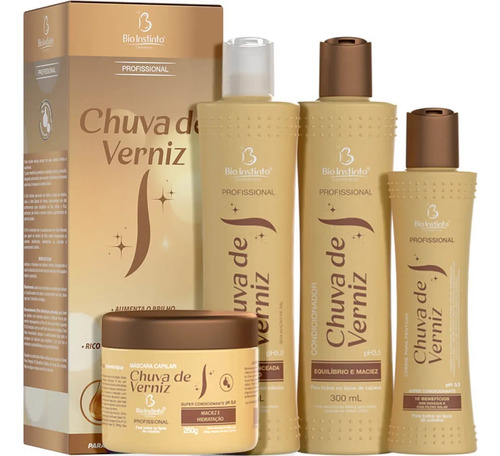 Kit Capilar Chuva De Verniz Bio Instinto 4 Itens
