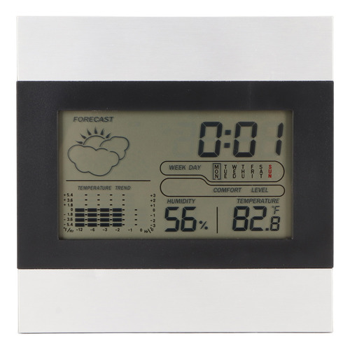 Reloj Meteorológico Digital Con Pantalla De Temperatura Y Hu