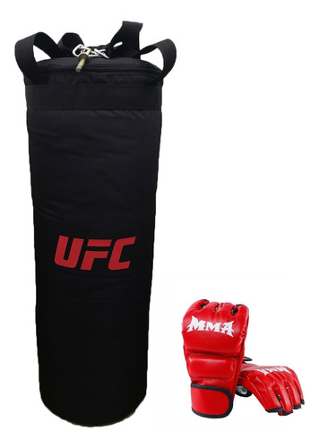 Guantes De Boxeo + Saco Boxeo Ufc Sin Relleno