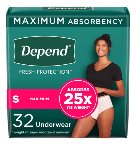 Depend Fresh Protection Ropa Interior Desechable Mujer 32 Un