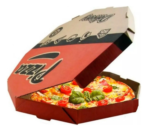 Embalagem Pizza 25cm 25un Tampa Fundo Unidos Caixa Delivery Cor Parda