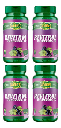 Revitrol (uva Desidratada) - 4x 120 Cápsulas - Unilife Sabor Without flavor