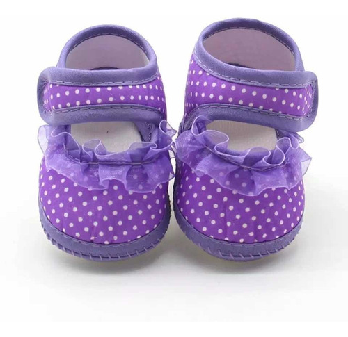 Zapatitos Bebé Con Puntitos Color Violeta.