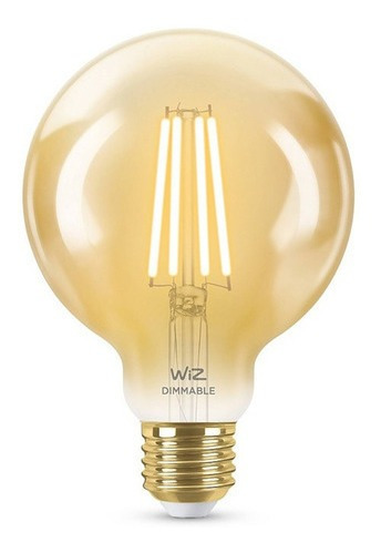 Imagen 2 de 9 de Foco Led Inteligente Wifi Wiz Filamento Globo 6.9w E27