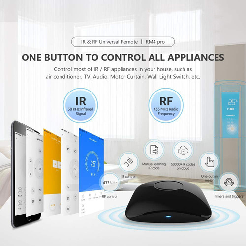 Automatización Doméstica Inteligente Broadlink Rm4 Pro Wifi