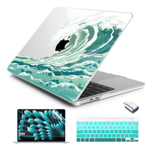 Funda Batianda Para Macbook Air 13 M2 + C/teclado Wave