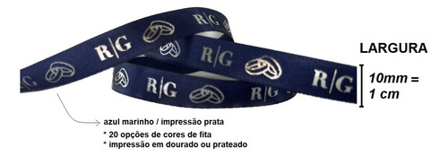 Fita De Cetim Personalizada Para Bem Casado 10mm - 50 Metros