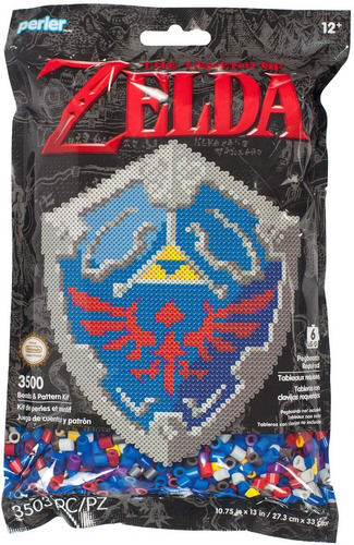Perler Beads Escudo De The Legend Of Zelda Nintendo 3500pz