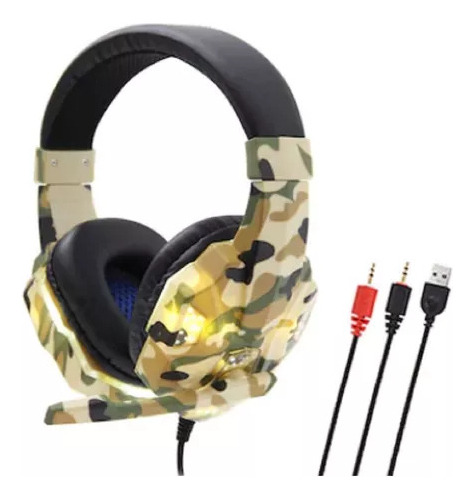 Audífonos Gamer Camuflaje Con Micrófono/ekipofertas